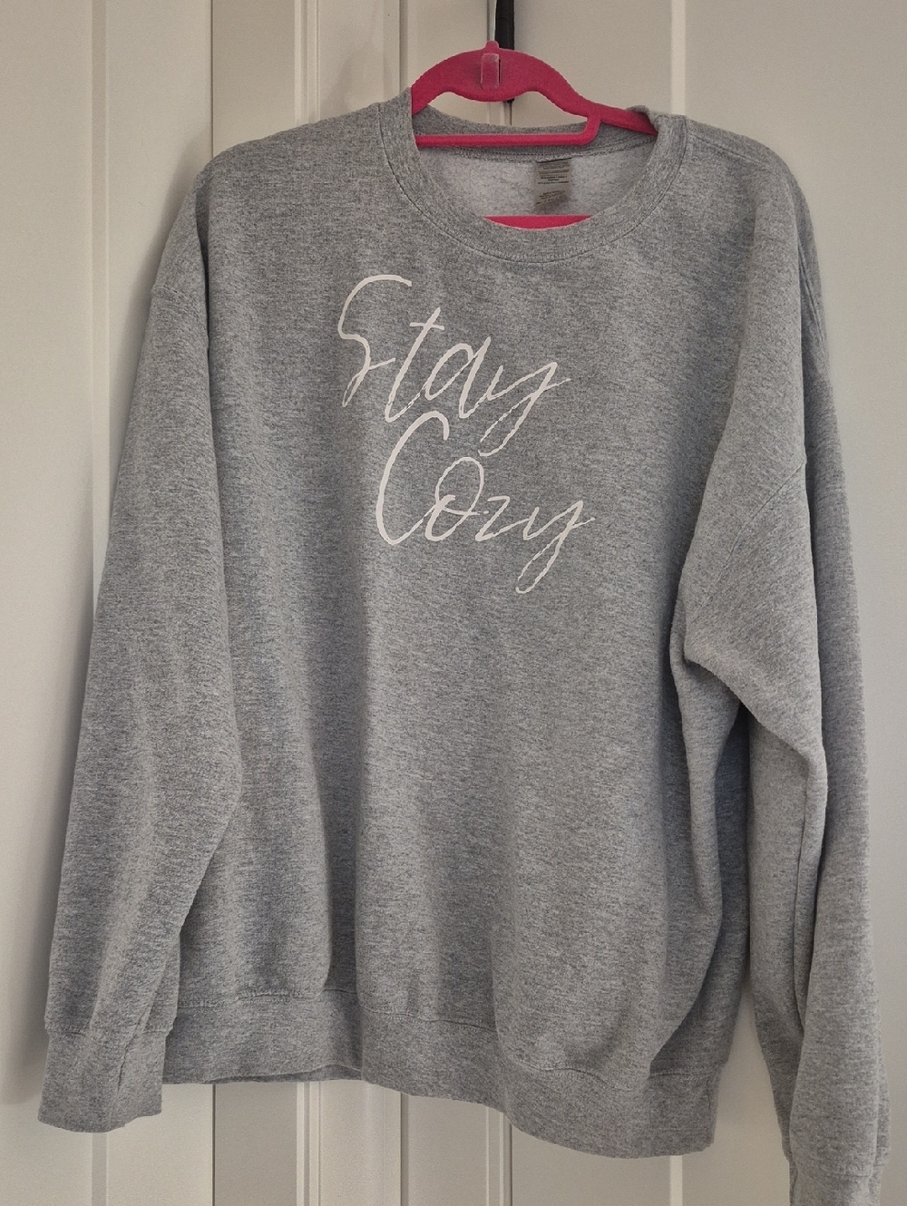 Stay Cozy Gray Crewneck Sweatshirt